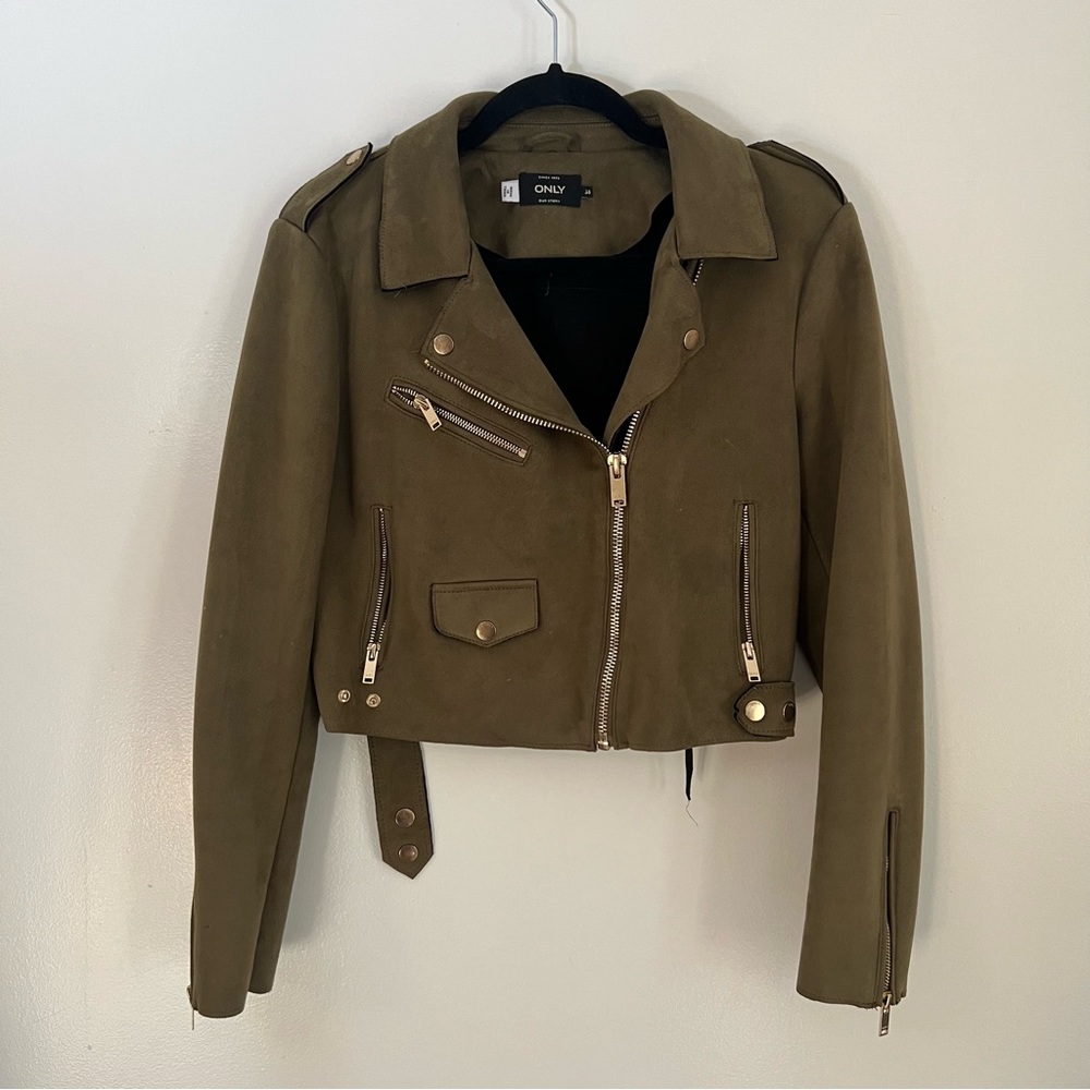 ONLY military suede jacket size EU 38